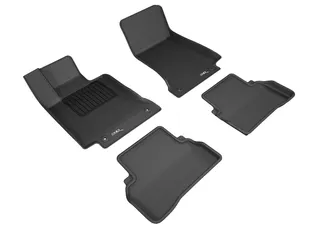 3D MAXpider Kagu 1st & 2nd Row Floormats For 15-20 Mercedes C (W205) - Black